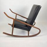 Fauteuil à bascule vintage, Tchécoslovaquie, années 1970