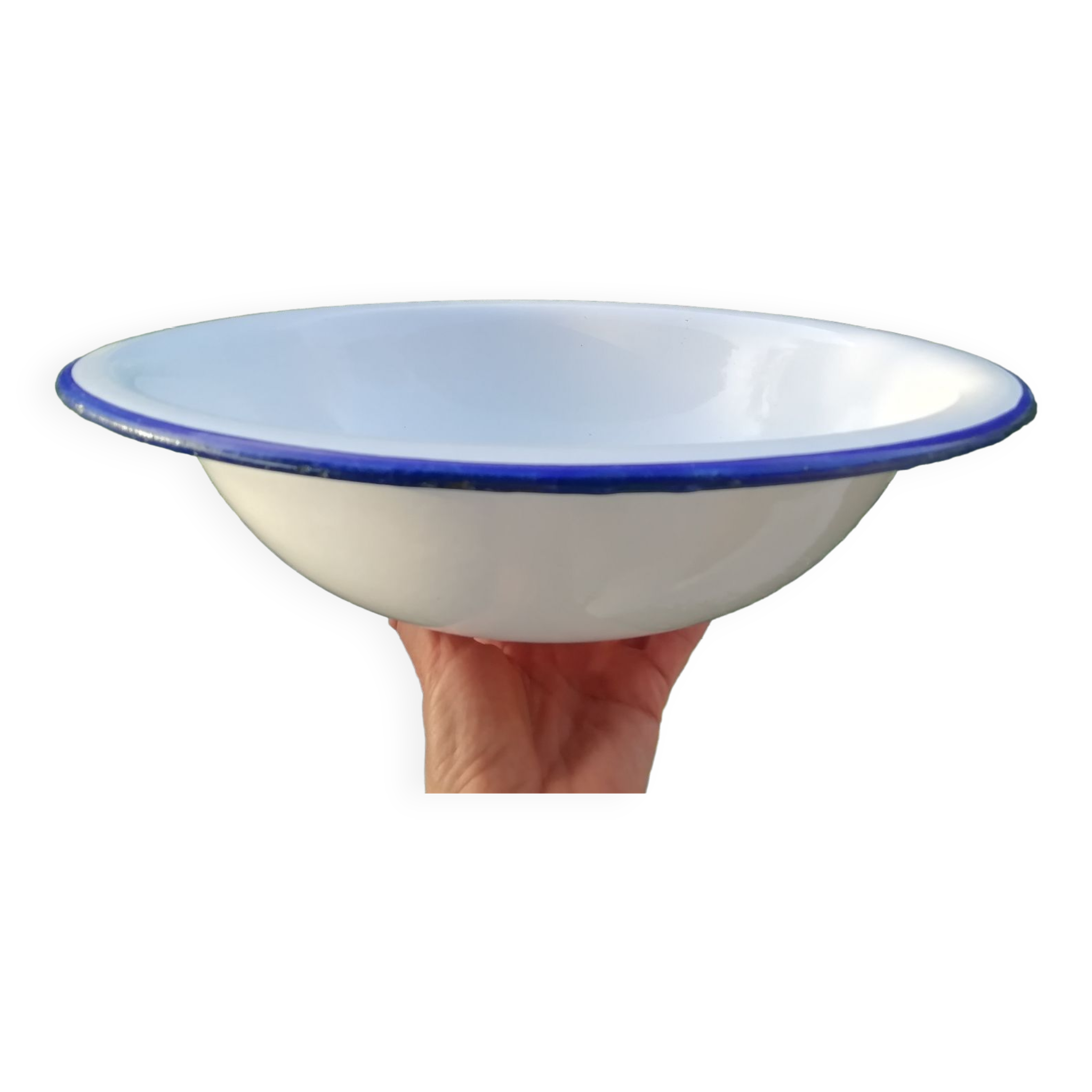 Bassine en tôle émaillée