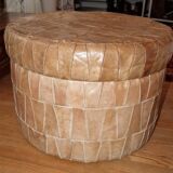 Trunk leather storage Ottoman