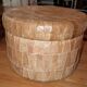 Trunk leather storage Ottoman
