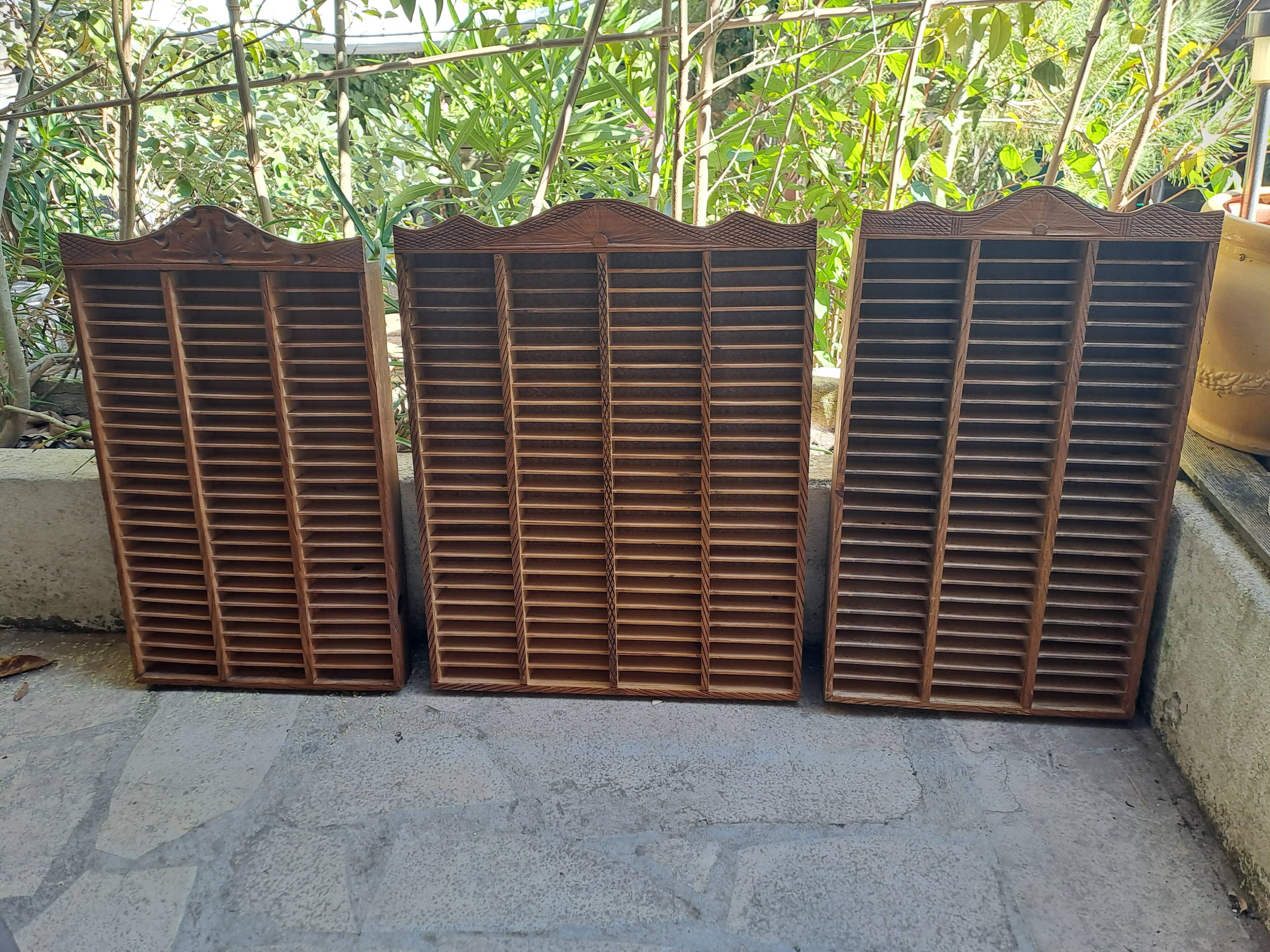 Lot 3 Lockers collection Storage Wood Decoration printing locker for collections