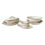 5 pièces d’un service en porcelaine Jules Vieillard XIXème