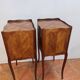 Pair of bedside tables in marquetry