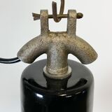 Vintage industrial black enamel light, 1930s