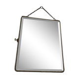 Barber mirror with chain 33 x 28 cm