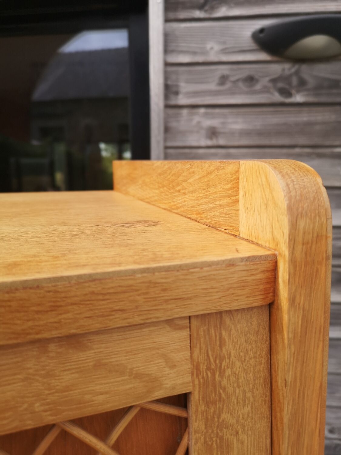 Secretary oak and rattan