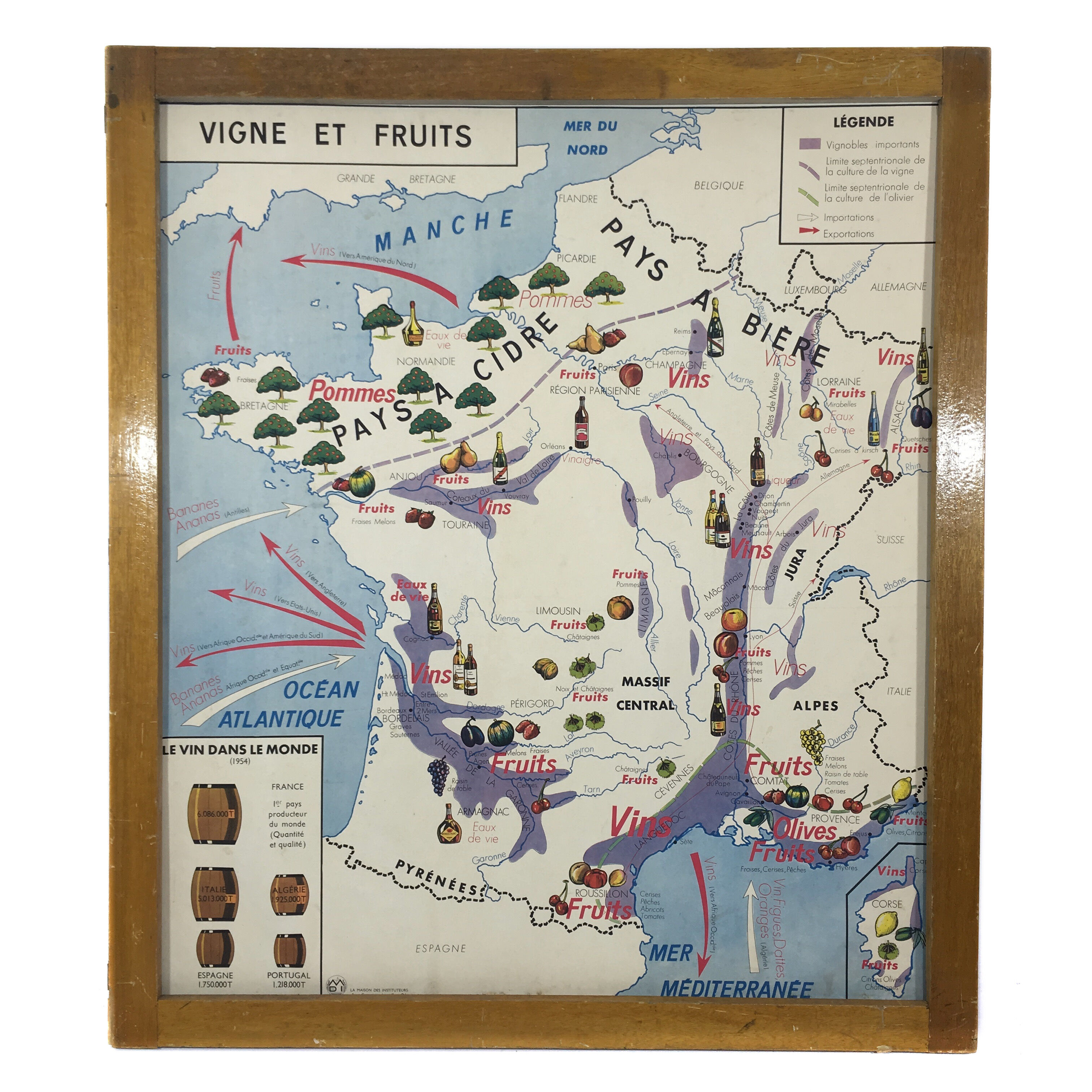 La Seine geographical school poster double sided