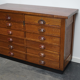 Dutch apothecary furniture in oak mid-twentieth century