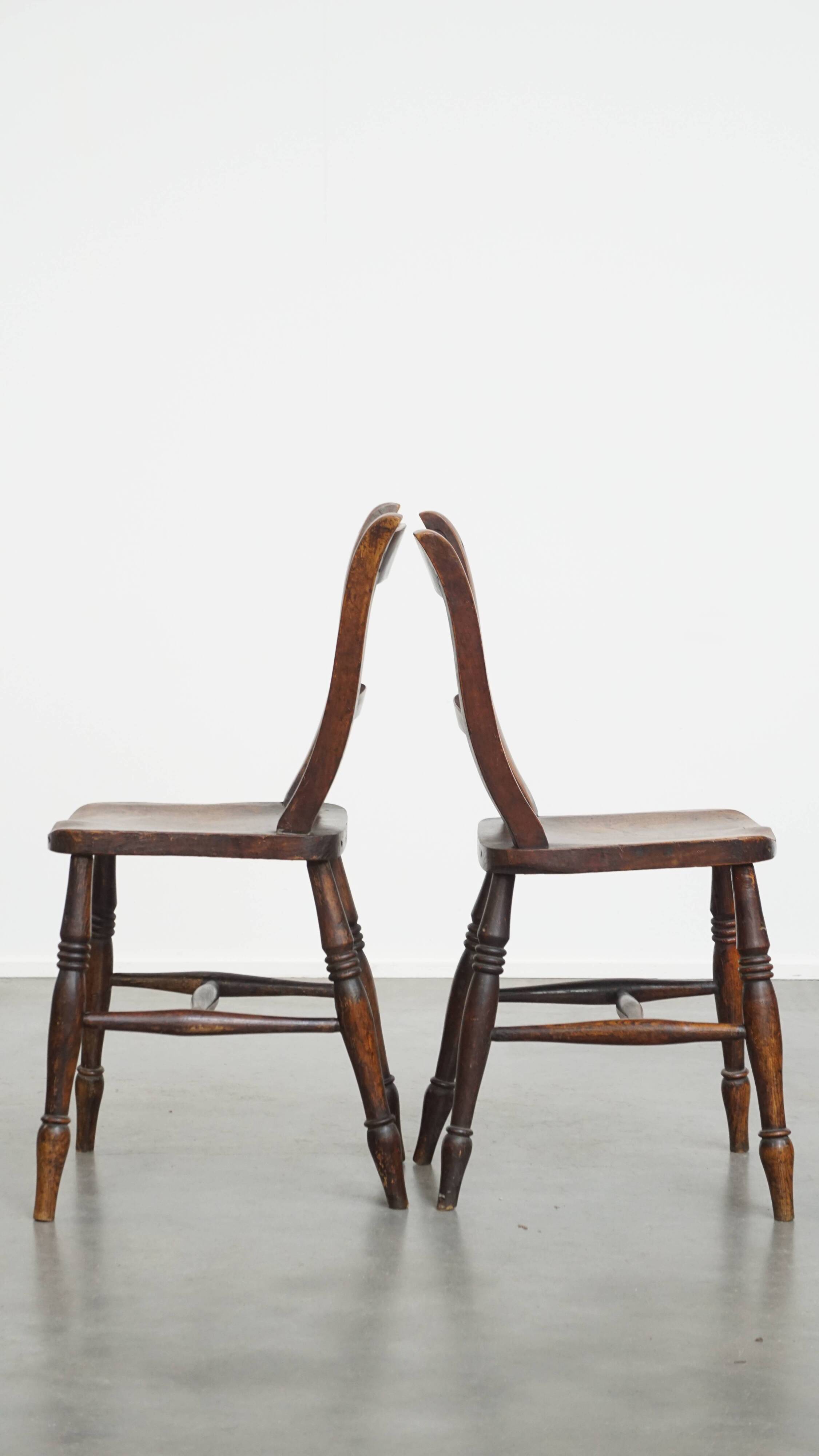 Set of 12 antique English Oxford dining/kitchen chairs