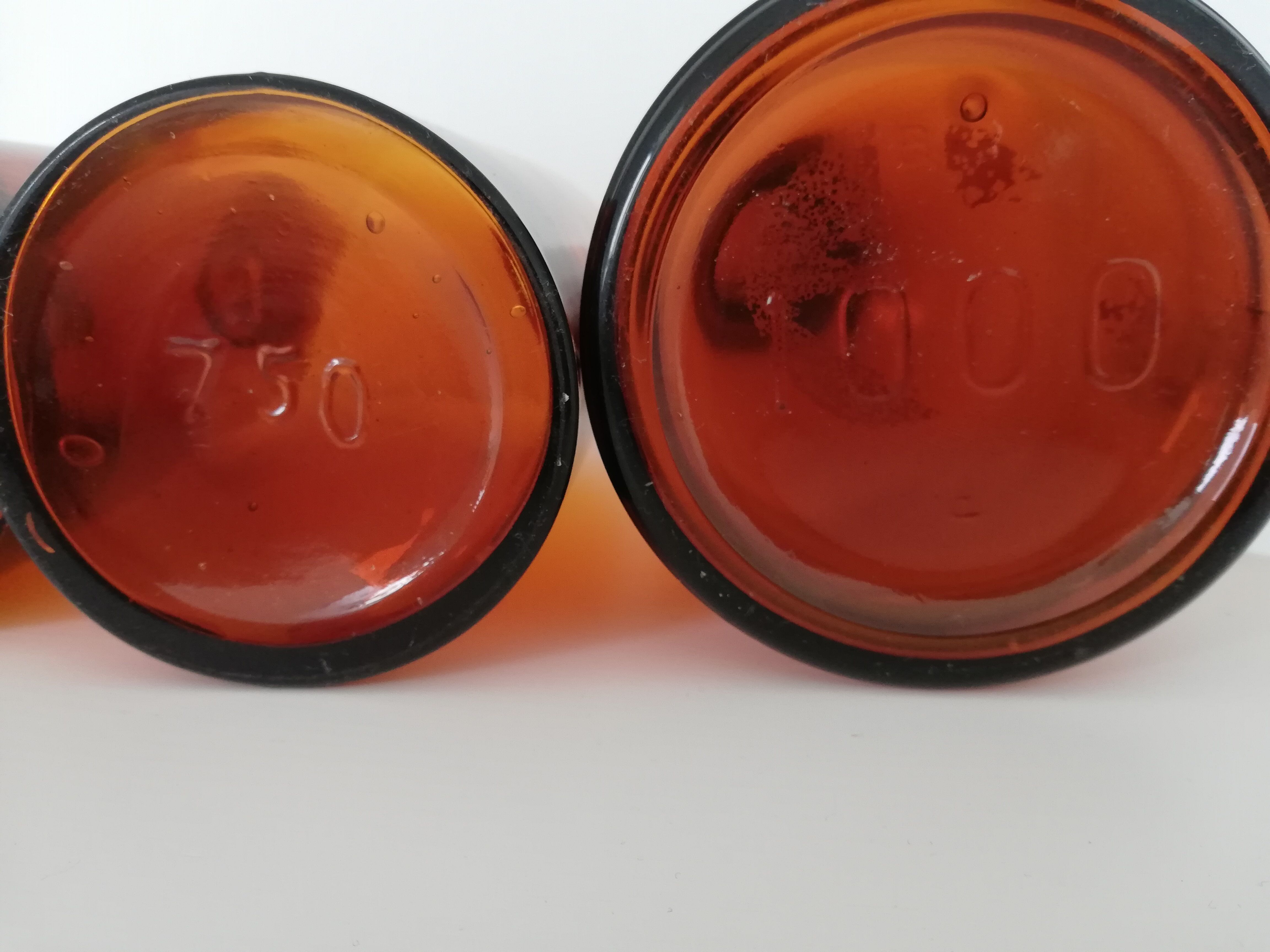 Amber apothecary bottles