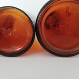Amber apothecary bottles