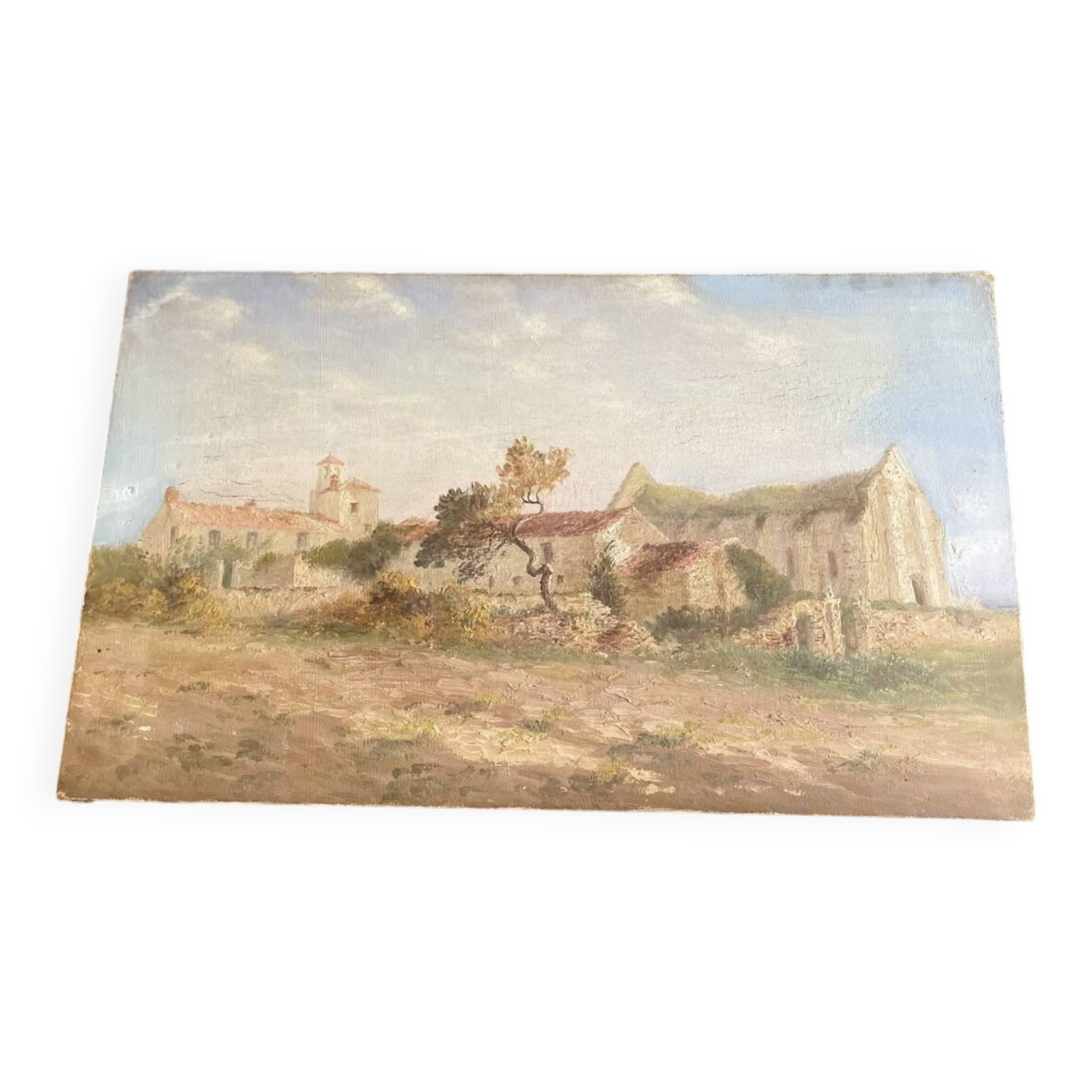 Oil on canvas Vendée landscape