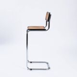 Lot de 2 tabourets de bar Bauhaus en osier