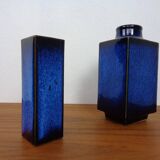 Blue Japanese ceramic vases, 1960s, set of 2