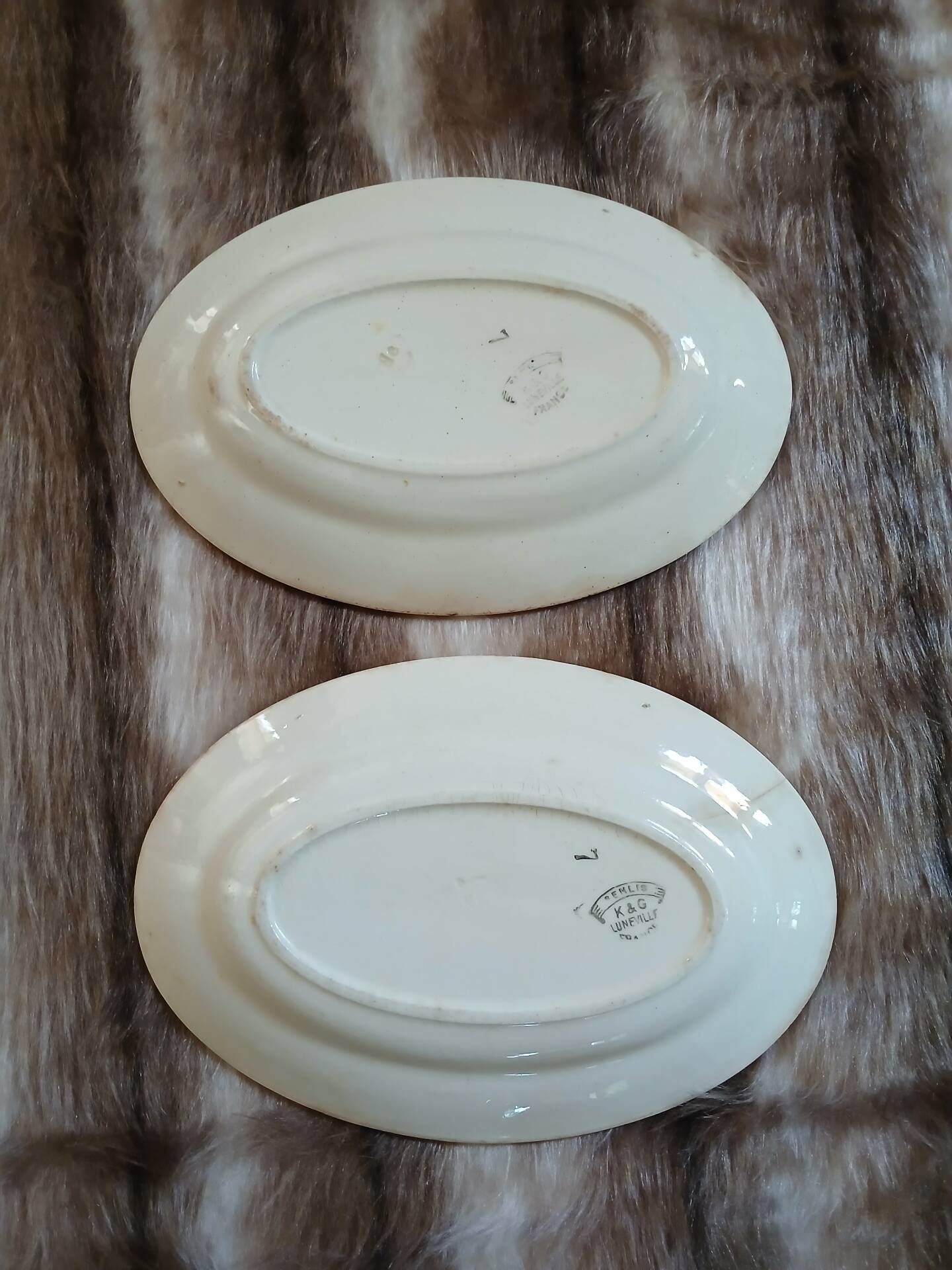2 antique dishes K&G Lunéville