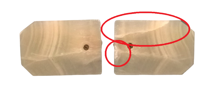 Pair of Aztecs 70's bookends in Agatha - Tellez Mines Serre Hbar - Handmade - Mexico