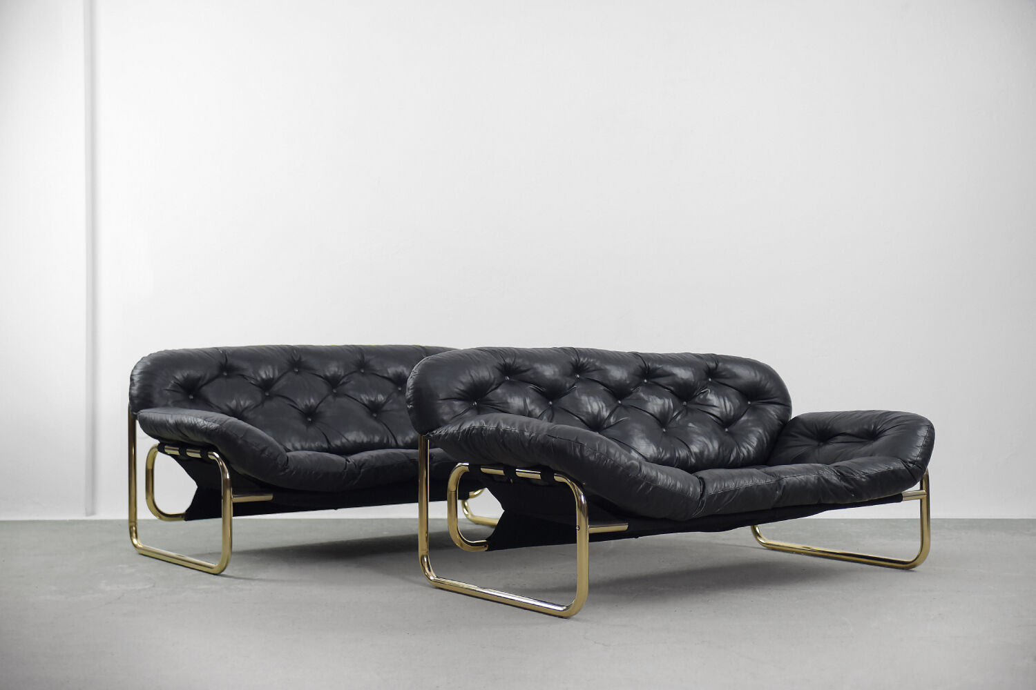 Canapé scandinave en cuir par John-Bertil Häggström pour Swed-Form, 1970