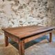 Table basse ancienne française en noyer avec tiroir – XIXe siècle, vers 1850