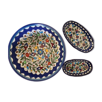 Saladier et ramequins fleuris