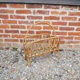 Antique bamboo magazine rack