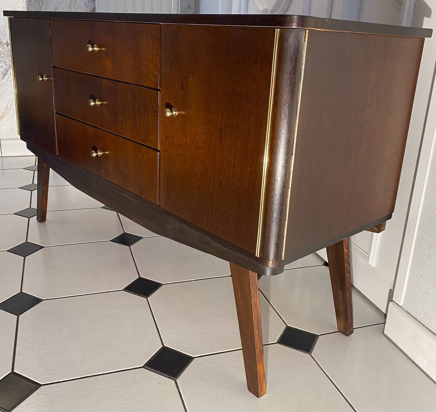 Vintage compass feet sideboard