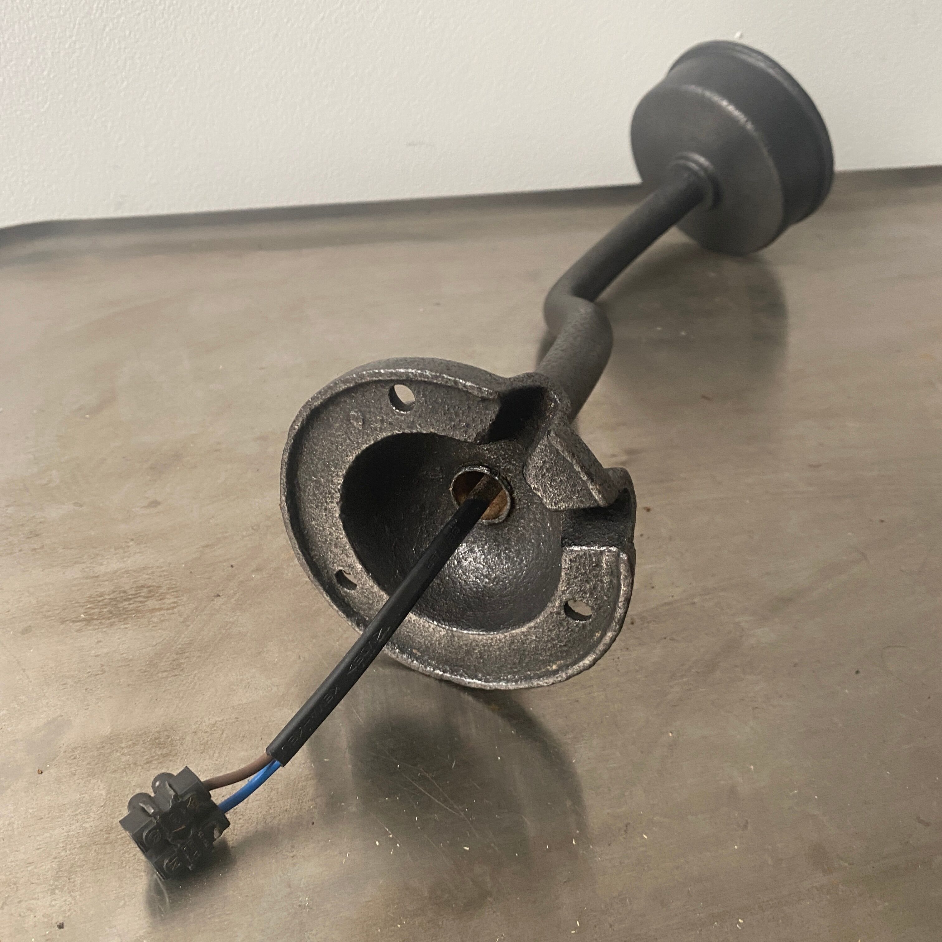Old industrial gooseneck stem lamp