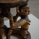 Decorative stool carved from African hardwood / Tribal art piece, mid-20th century