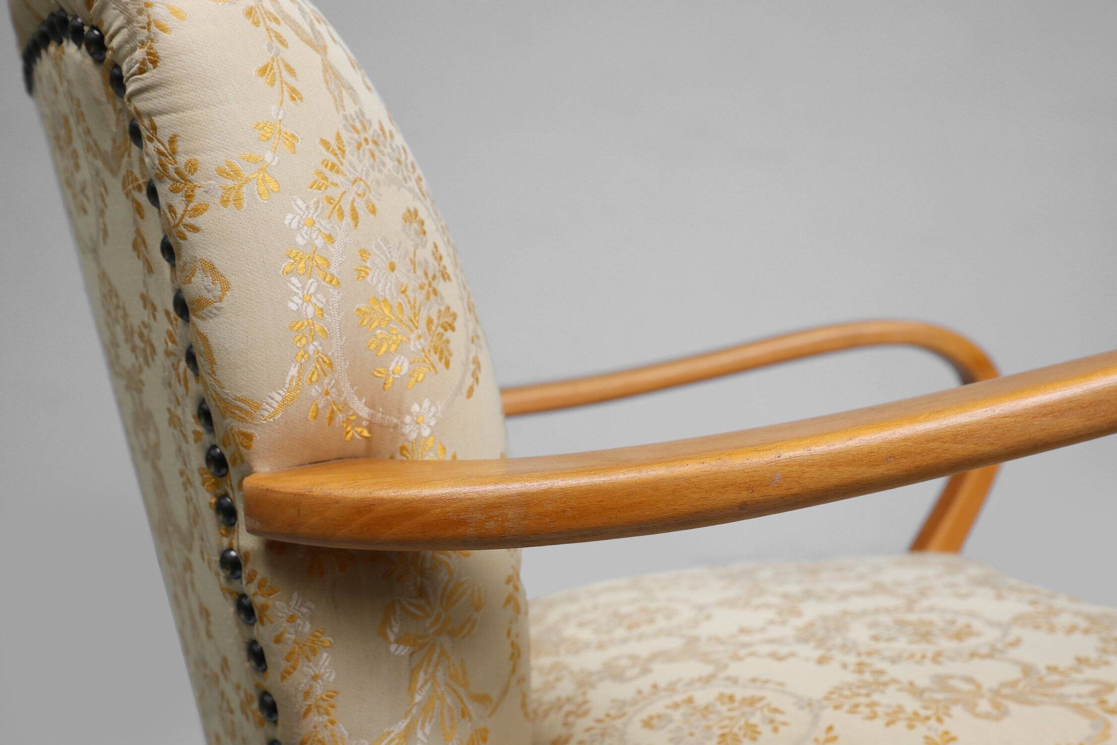 Art Deco Side Chair in Beech, France ca. 1940