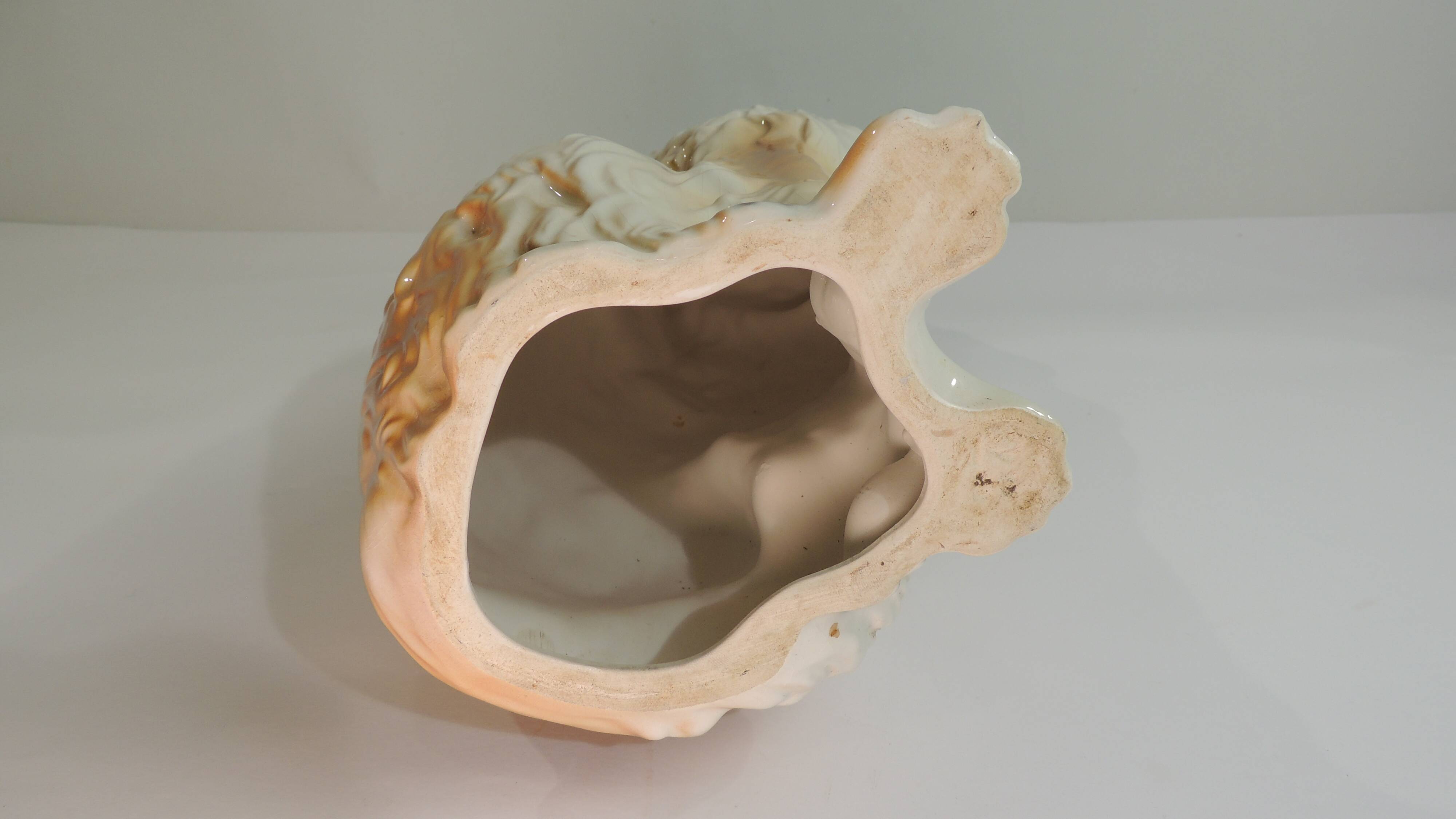 Vintage Ceramic Sitting Collie Dog Sculpture