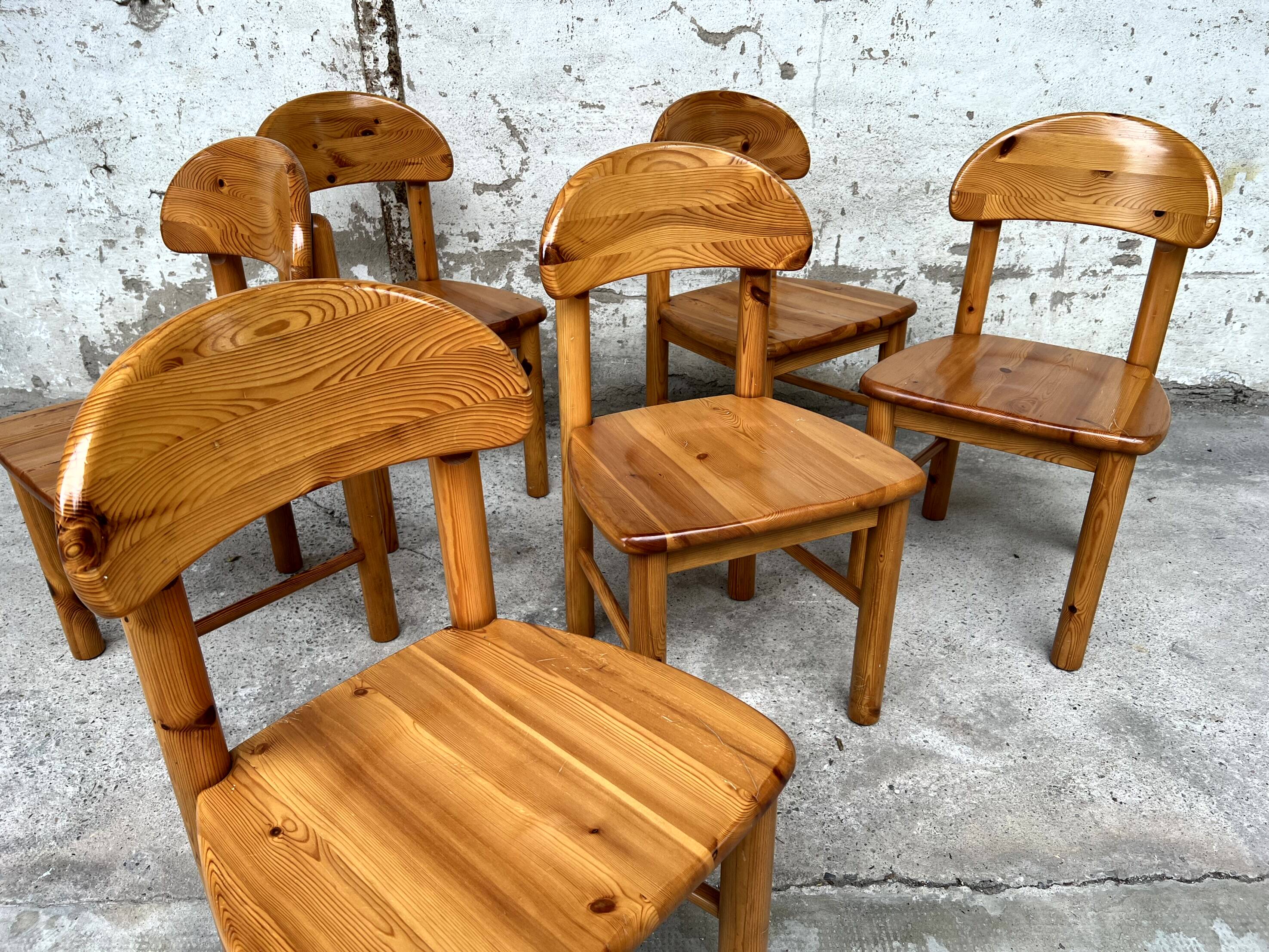 Set of 6 Rainer Daumiller chairs 1950 1960 vintage