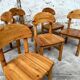 Lot de 6 chaises Rainer Daumiller 1950 1960 vintage