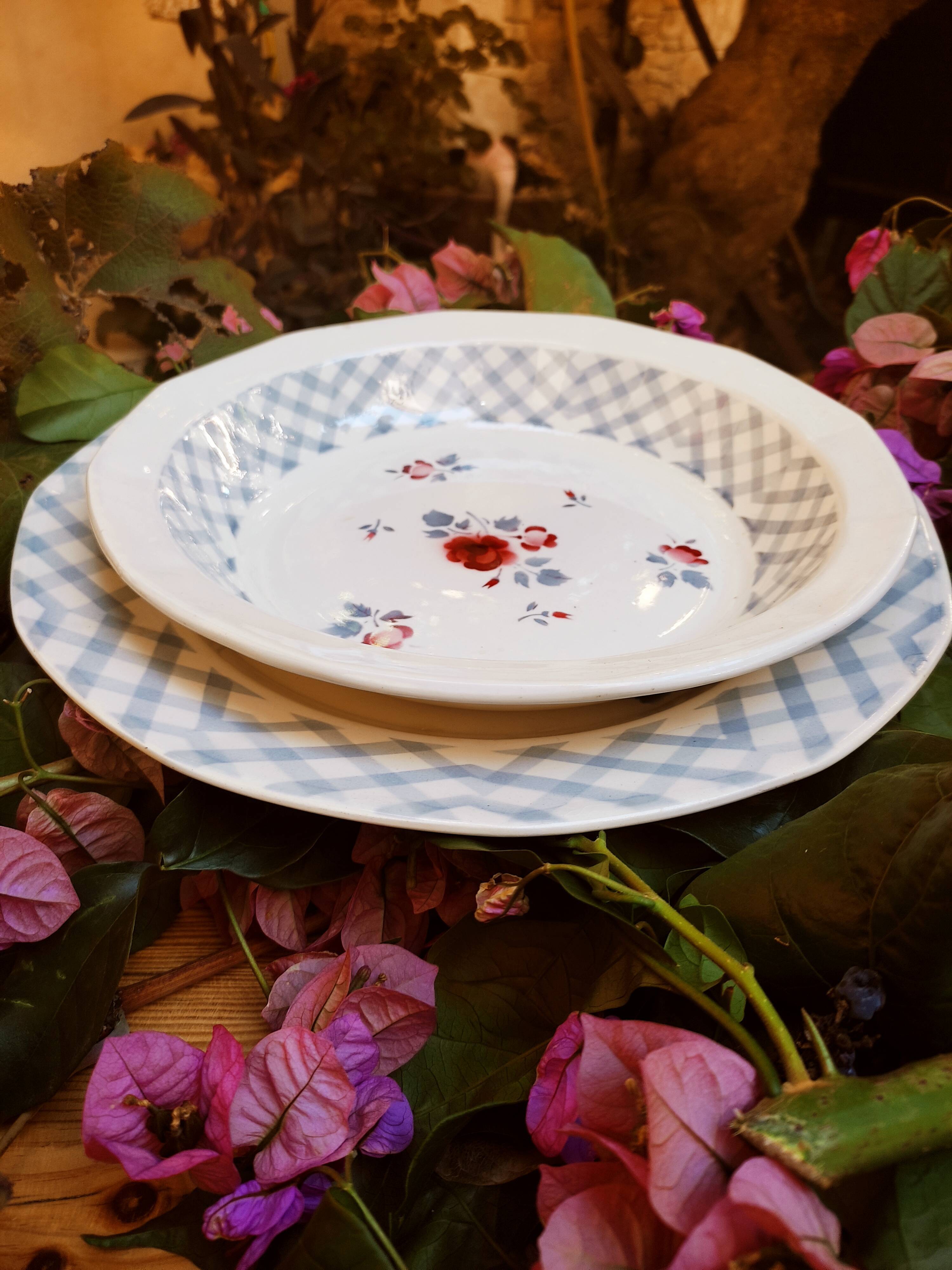 Duo of dishes Digoin Sarreguemines Bastia