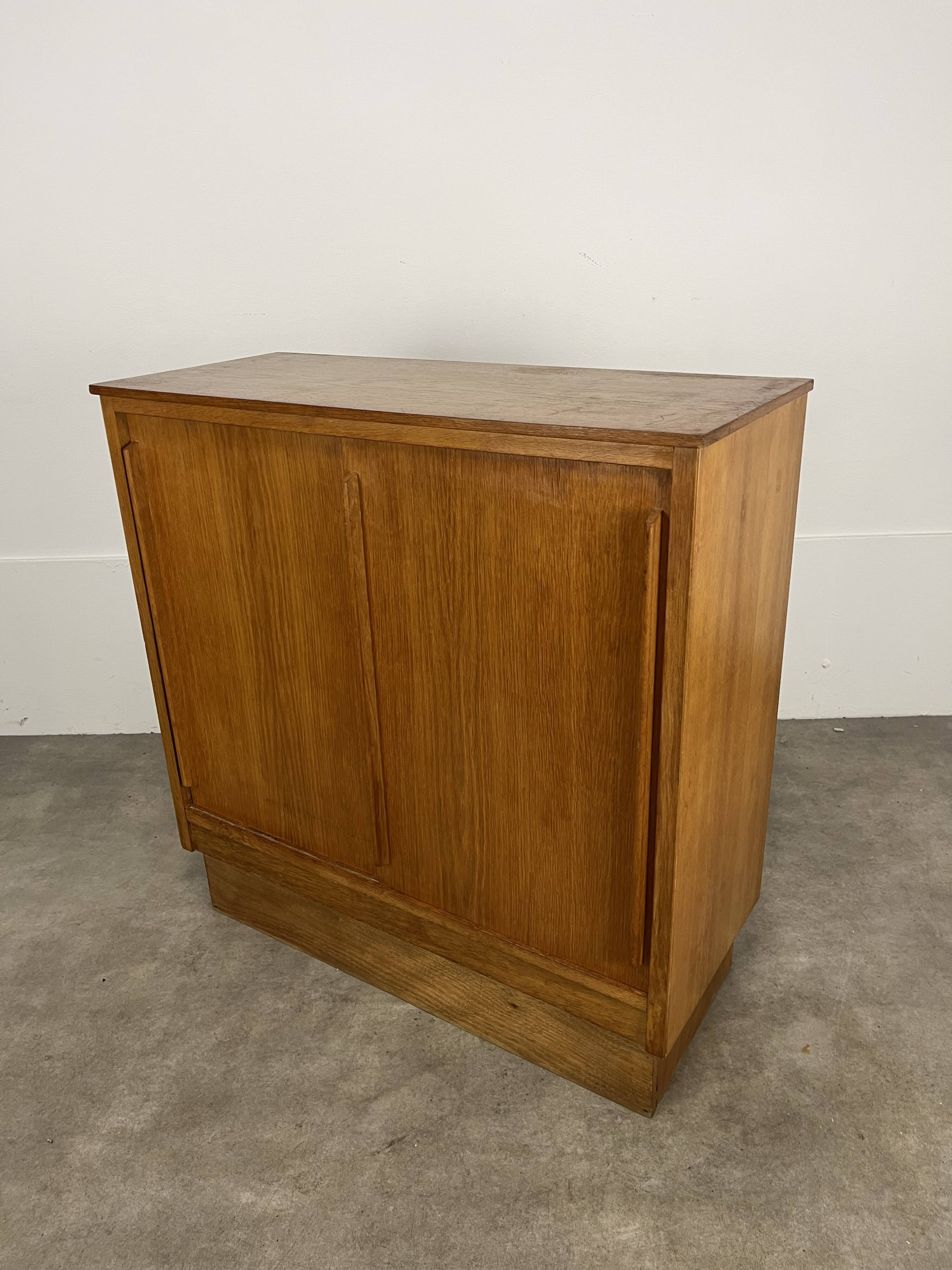 50s sliding door sideboard, wood, vintage