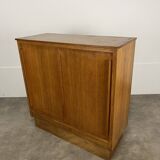50s sliding door sideboard, wood, vintage