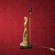 Massive table lamp of Egyptian woman in gilded metal – 1970s-1980s