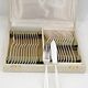 Christofle Dax, 12 fish cutlery sets, 24 pieces in silver-plated metal, in perfect condition.