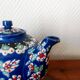 Vintage enamel ceramic teapot