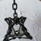 Petite lanterne fer forgé et verre vintage pour maison de poupée