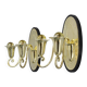 Art Nouveau brass wall sconces Hoffmann style, 1920s