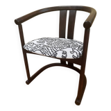 Chinese style chair, renovated & upholstered with Tigermountain by Dedar