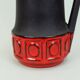 1960s vintage scheurich VASE model 411-25 matte brown glaze red pattern