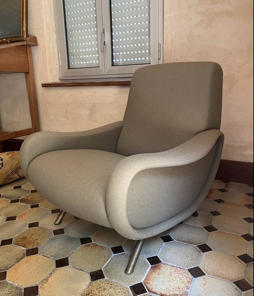 Marco Zanuso "Lady chair" from the 1970s (restored with Kvadrat wool fabric)
