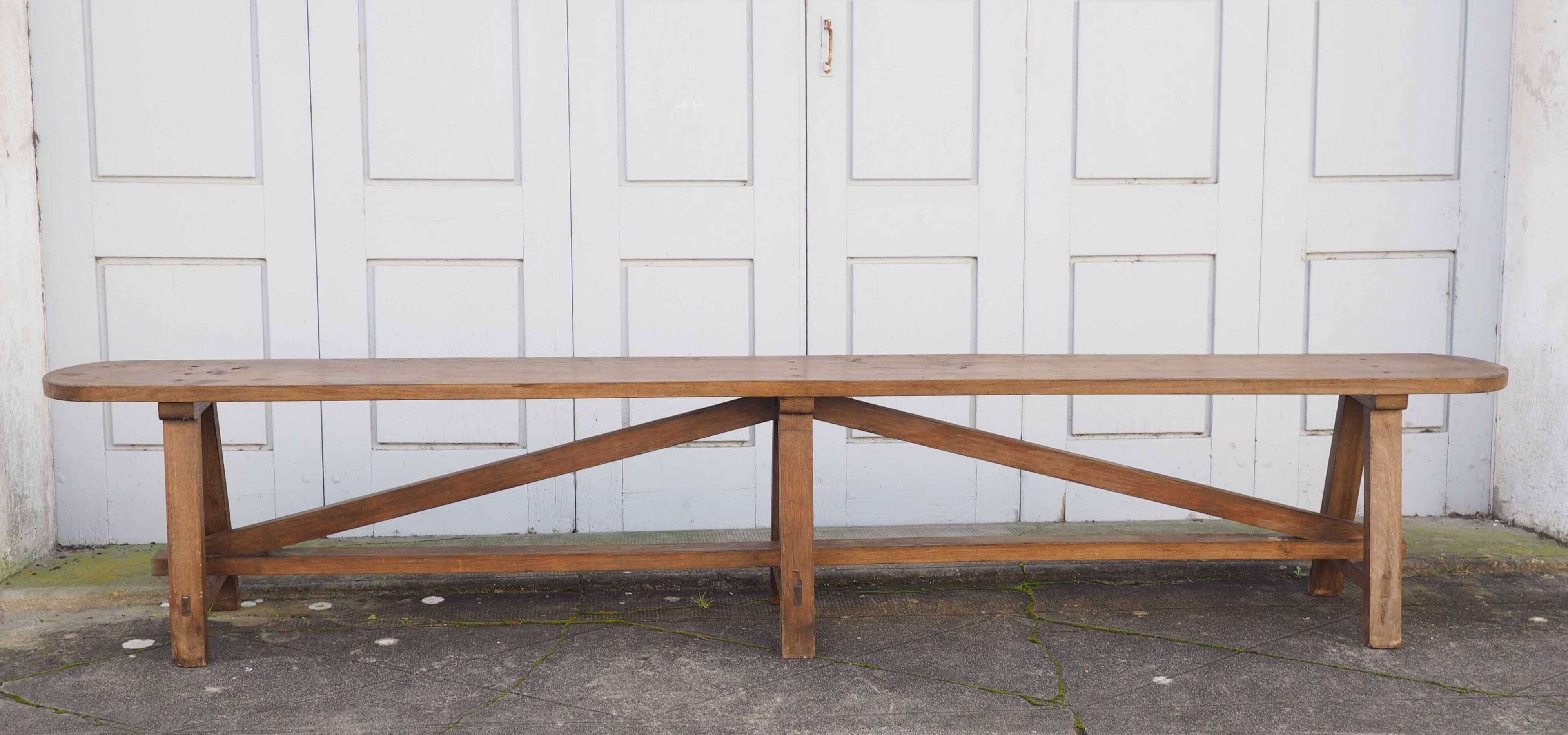 Wooden farm bench 2m43
