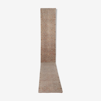 Distressed Extra Long Turkish Runner Rug - Stair Carpet 2'9'' x 18'10''