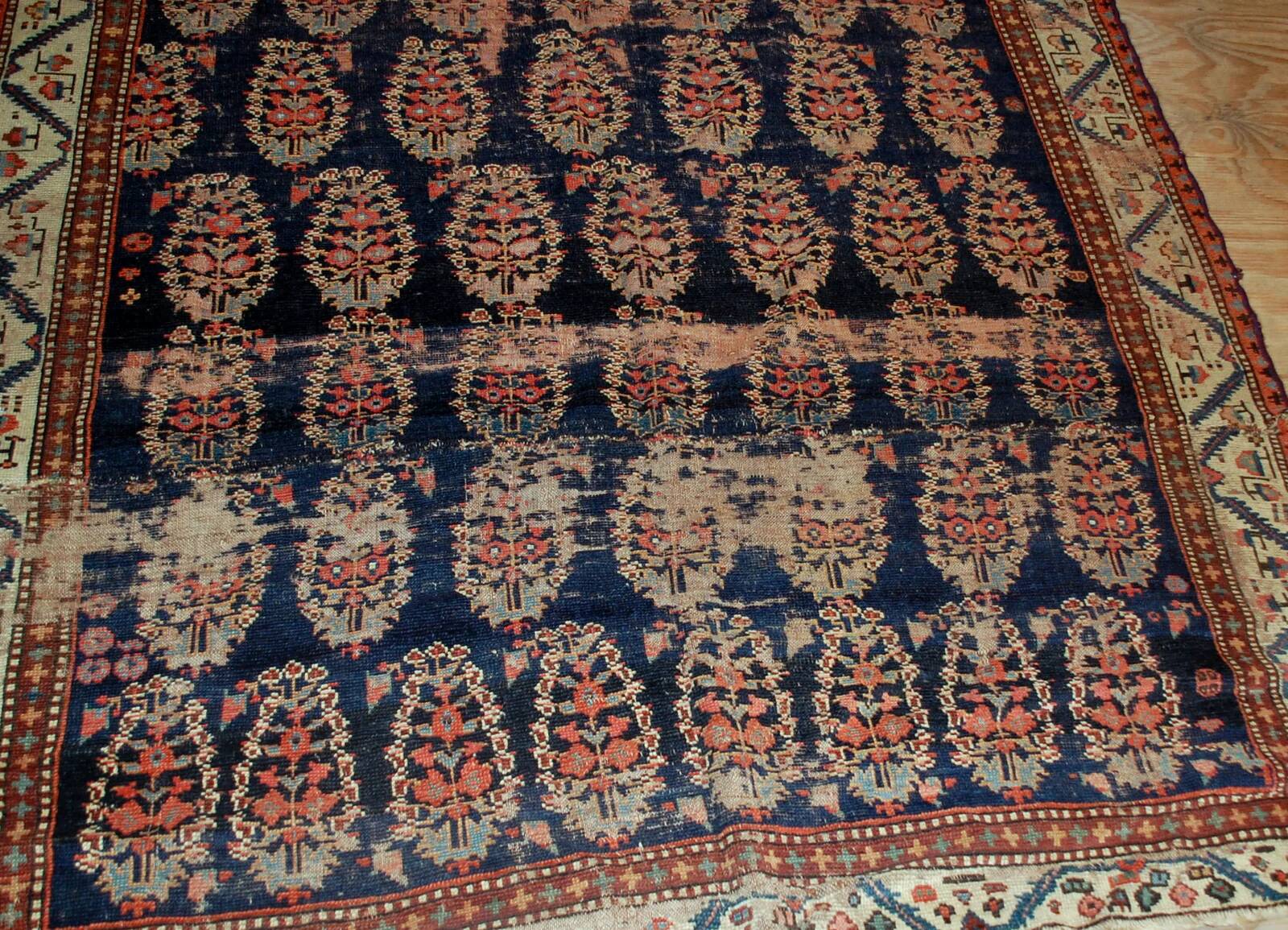 Tapis couloir antique fait main collectible du Nord-Ouest persan 5,2' x 10,7' (158 cm x 326 cm) années 1830 - 1B549
