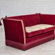 1970s, Danish 2-seater drop arm sofa, furniture velour.