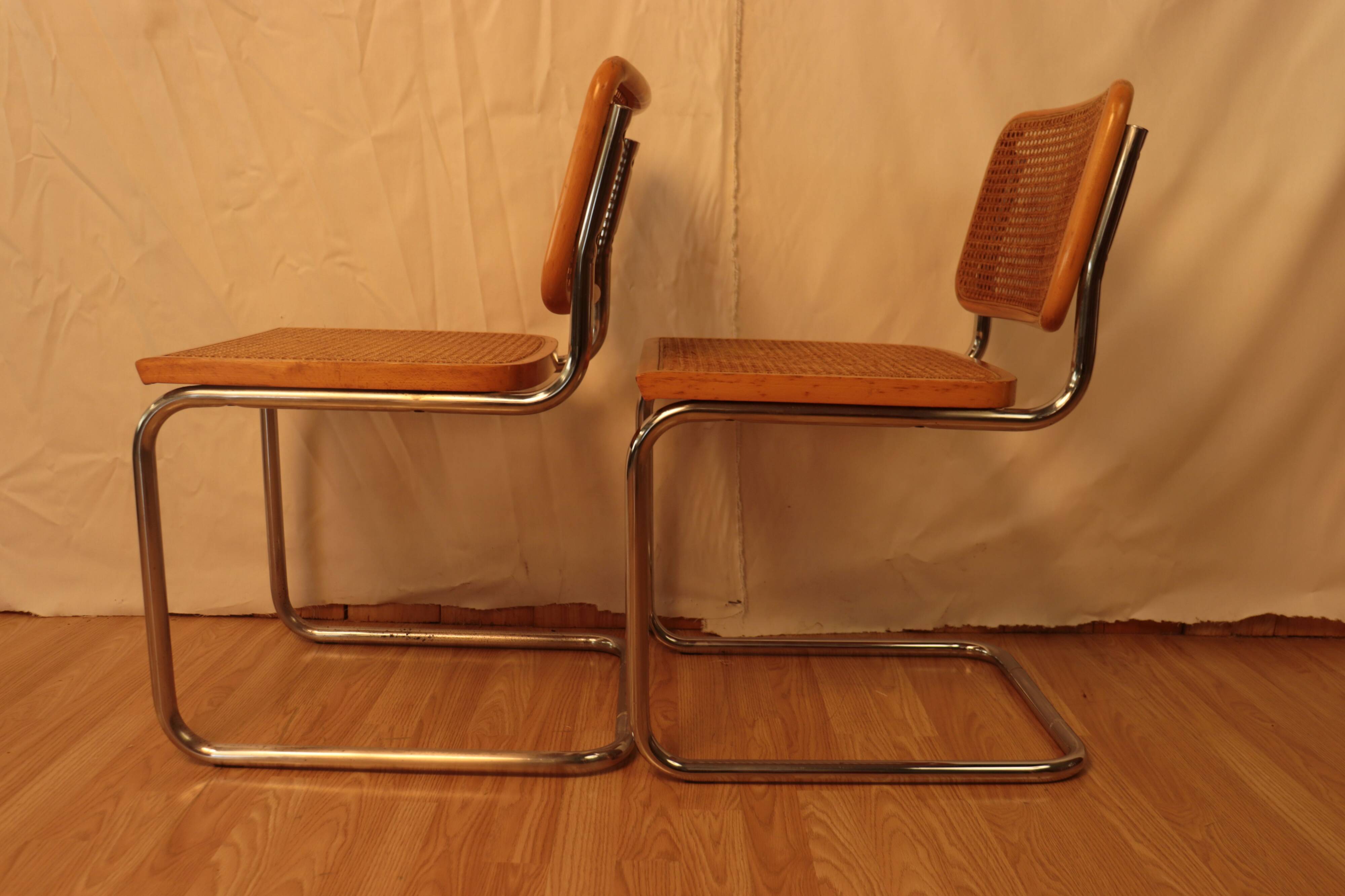 Paire de chaise Marcel Breuer B32
