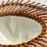 Vintage rattan mirror