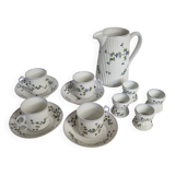 Pillivuyt & Cie breakfast service – 1900, 13 pieces, floral model