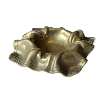 Solid brass ashtray, vintage from the 1950s